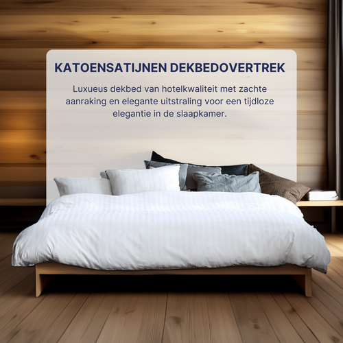 Ten Cate dekbedovertrek - 100% katoensatijn - 140x200/220 - wit