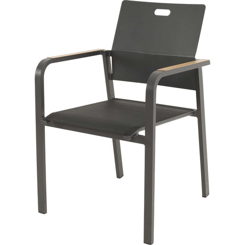 Lesli Living bistrostoel Sorapa - grijs - 55x61x86,5cm - set van 4