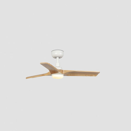 Faro Heywood Heywood 90cm LED-plafondventilator mat wit, grenenhouten bladen CCT