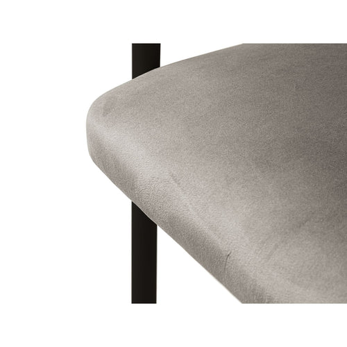 Set van 2 fluwelen stoelen Lea flueel donkergrijs - 53.5x56.5x74cm