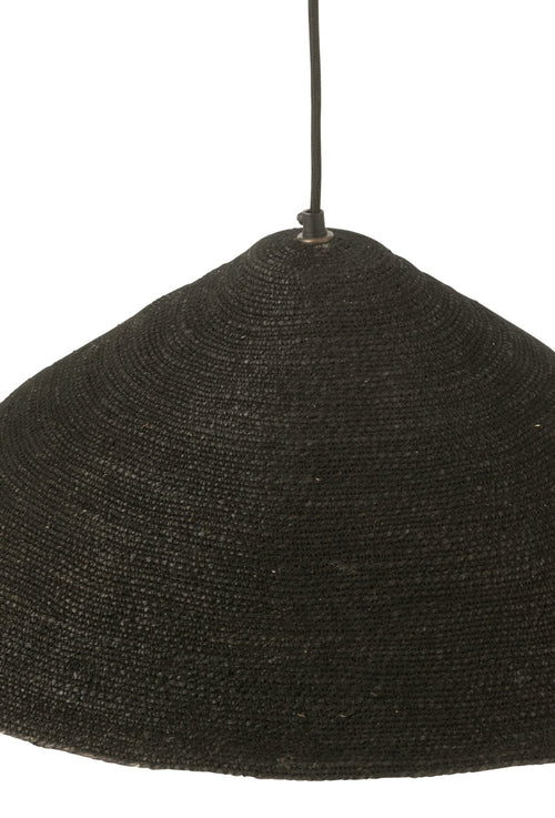 J-Line hanglamp Hoed Moonj - jute - zwart - small