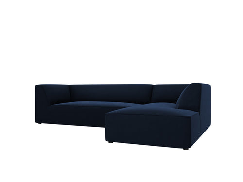 Micadoni rechter hoekbank Ruby 4-zits, flueel, koningsblauw - 180x273x69cm