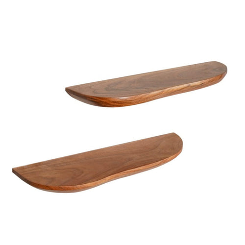 Starfurn Wandplank Live Edge - Naturel Hout - Set van 2