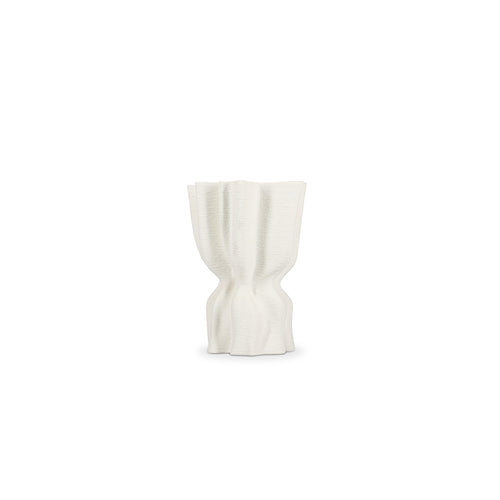 S|P Collection - Vaas 17x13,5xH22cm draped white Vea