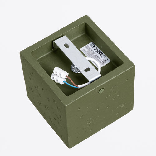 Sollux Lighting Plafondlamp QUAD beton olijfgroen - 10x10x10cm