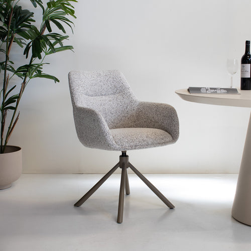 DÉJA Living Eetkamerstoel Noé - Beige/Taupe - Draaibaar - Set van 2 - vtwonen shop