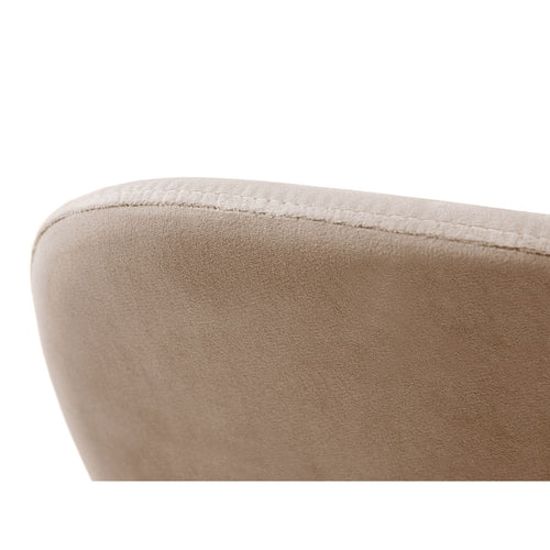Set van 2 fluwelen stoelen Caroline flueel beige amandel - 61x49x79cm