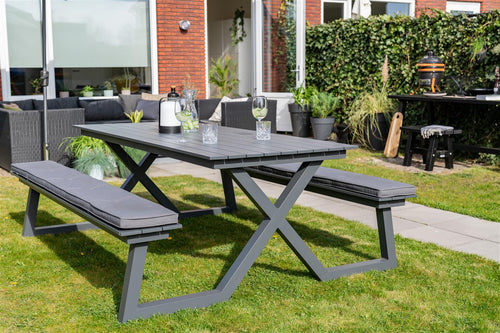 MaximaVida picknicktafel kussenpakket Antro 180 x 27,5 x 5 cm - 2 stuks - waterafstotend - vtwonen shop
