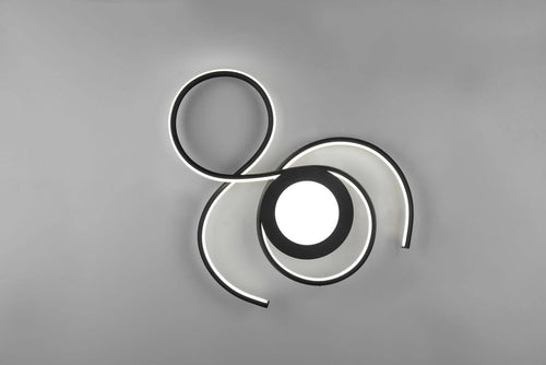 Trio Leuchten plafondlamp Jive - 2 lichts - 50  x 7   cm - zwart - vtwonen shop