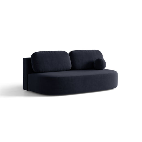 Cosmopolitan Design - Slaapbank met opbergdoos Sophia 3-zits, flueel koningsblauw - 110x202x89cm