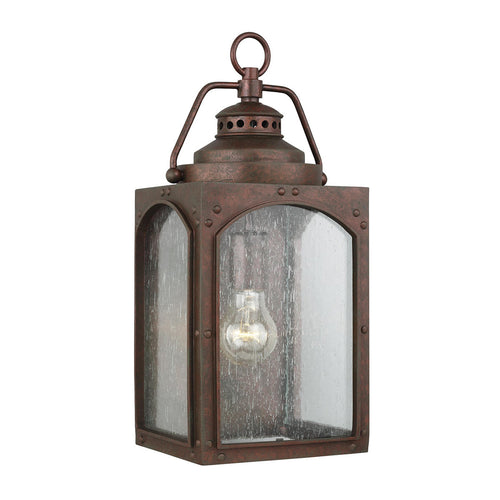 Elstead Randhurst Outdoor 1 lichte medium wandlantaarn, koperoxide, IP44, E27