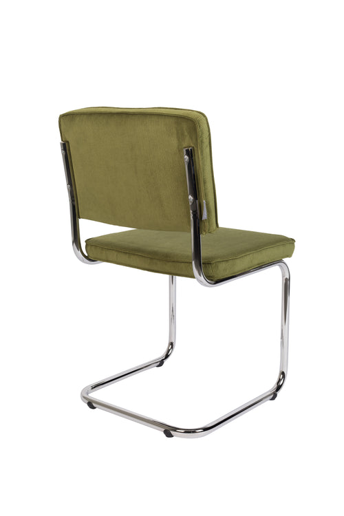 Zuiver Ridge Rib Eetkamerstoelen Groen - Set van 2 - vtwonen shop