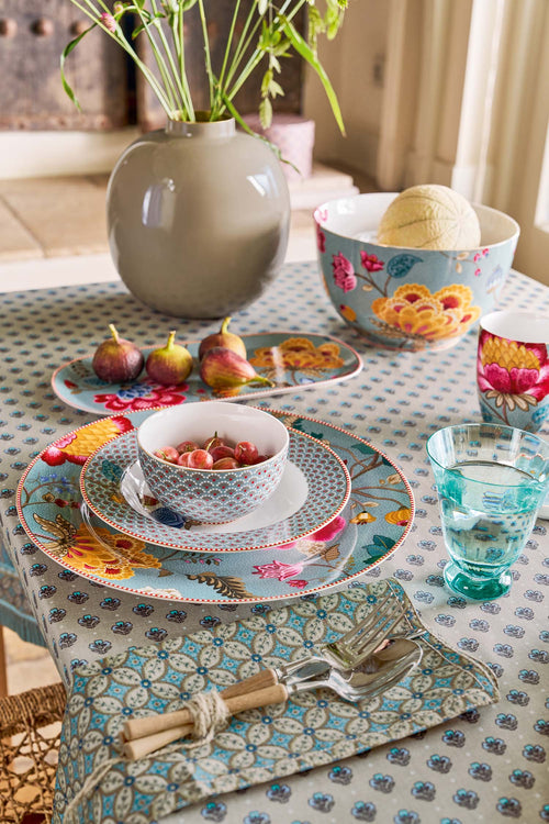 Pip Studio - Blooming Tales Fantasy Blue - Taartplateau - Serveerschaal op Voet - 30,5cm