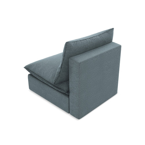 LaMiaSofa Bankmodule midden Ravenna - bouclé - jeans - 75x90x77