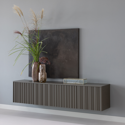 WOOOD tv meubel Nova 200 cm - Grenen - Truffel Bruin - 54x200x40