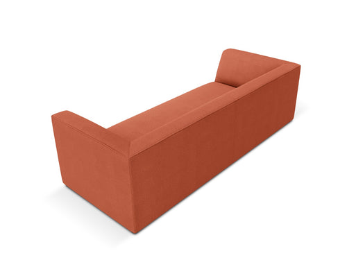 Micadoni - Bank "Ruby" 3 zitplaatsen, structurele stof, koraal - 93x232x69cm