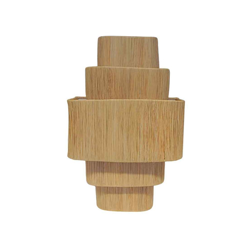 NOA MAY Wandlamp Belle - naturel - raffia - 47 x 30 x 13 cm