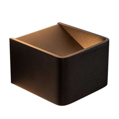 Atmooz wandlamp Calla - zwart - Ø 10 x H 7 cm - geïntegreerde led