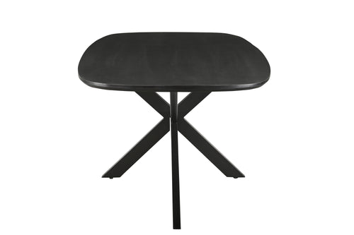Livingfurn eetkamertafel Jesper Danish Oval  - 180cm - mangohout - zwart