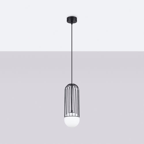 Sollux Lighting Hanglamp BRINA 1 zwart - 12x12x115cm