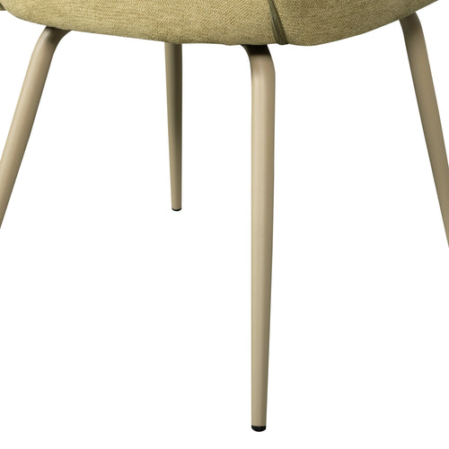 WOOOD eetkamerstoelen Jenny - Polyester - Sage - Set van 2