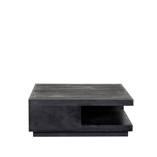 LABEL51 Salontafel Square - Zwart Mangohout - 80x80x30cm - vtwonen shop
