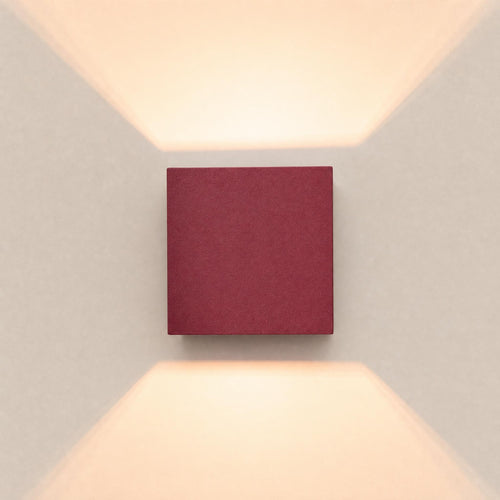 Sollux Lighting Wandlamp QUAD 1 bordeaux - 10x12x10cm