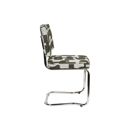 Zuiver Ridge Kink Deco Symbols Eetkamerstoelen Groen - Set van 2