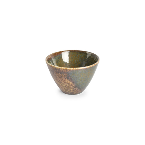 Bonbistro - Kom 10xH7cm conisch groen Cirro - Set van 6
