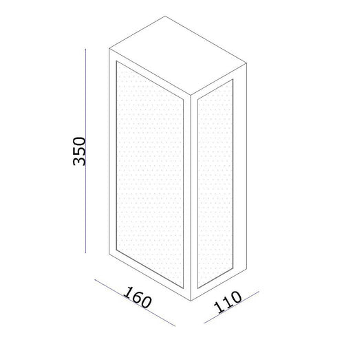 Artdelight buitenlamp Rowin - 1 lichts - 11  x 35   cm - zwart