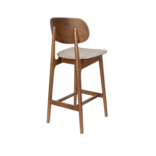 Dutchbone Marais Barkrukken 68,5 cm Walnoot kleur / Beige - Set van 2