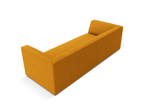 Micadoni Bank Ruby 3-zits, ribfluwelen, geel - 93x232x69cm