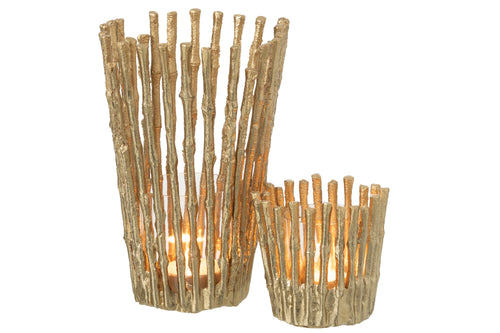 J-Line kaarshouder - aluminium - goud - large