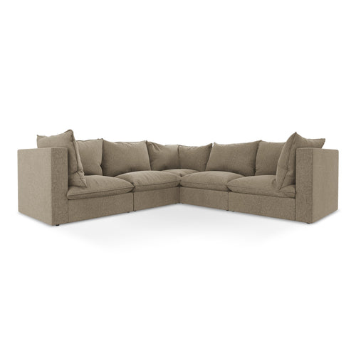 LaMiaSofa Modulaire hoekbank Ravenna - velours - beige - 255x255x77