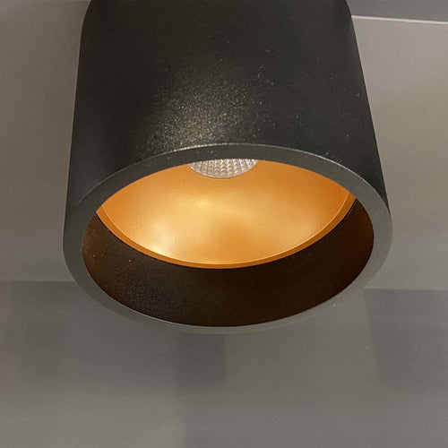 Artdelight plafondlamp Orleans - 1 lichts - 11  x 10   cm - zwart goud