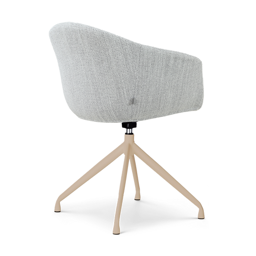 Nolon Nola-Otis draaibare eetkamerstoel grijs melange beige onderstel