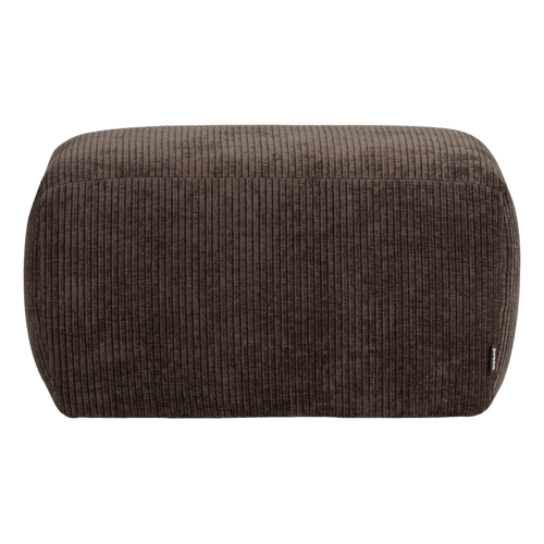 WOOOD poef Mojo Base - Ribstof - Bruin - 45x84x64