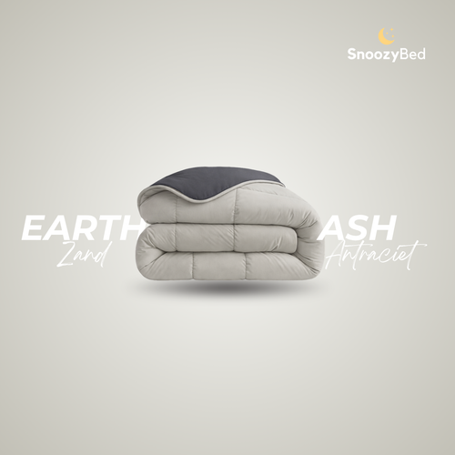 SnoozyBed - All Year Dekbed zonder overtrek - Earth & Ash 200x200cm