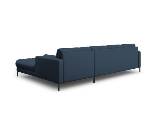 Cosmopolitan Design rechter hoekbank Bali 5-zits, structurele stof, blauw - 185x293x75cm