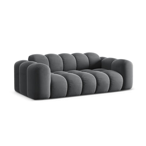 Cosmopolitan Design - Bank Treno 3-zits, flueel grijs - 94x210x70cm