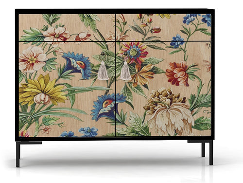 Dressoir MDF 2 deuren en 2 lades met print