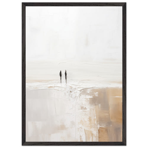 Artfulprints Poster met Lijst Abstract - Silhouettes 2   - 50x70 cm - Wit