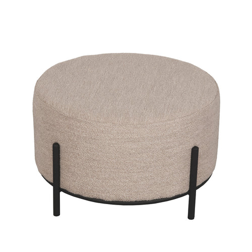 LABEL51 Poef Troy - Naturel Bouclé - 57x57x34cm