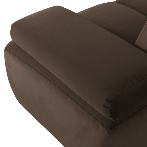 WOOOD 1,5-zits bank arm rechts Mojo - Velvet - Bruin - 74x164x97