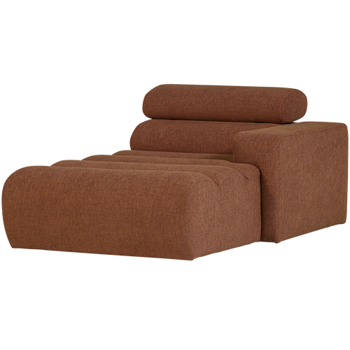 WOOOD chaise longue element arm rechts Novi - Polyester - Terra - 86x109x173 - vtwonen shop