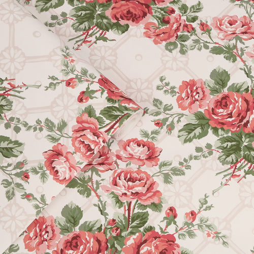 Laura Ashley vliesbehang Country Roses Old Rose roze - vtwonen shop