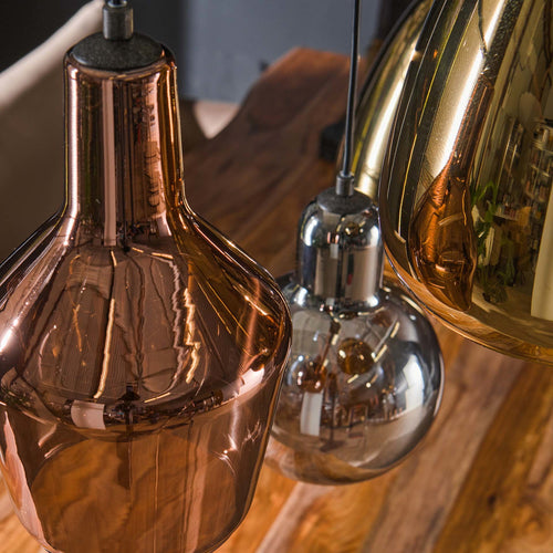 Giga Meubel Hanglamp Driekleur Mix - Multicolor - 6-Lichts - 150x95x40cm - vtwonen shop