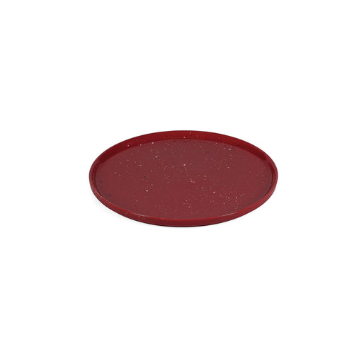 Ona - Plat bord 25cm burgundy Fika - Set van 4