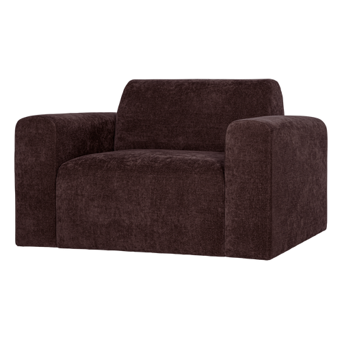 WOOOD fauteuil slub Umina - Chenille - Bordeauxrood