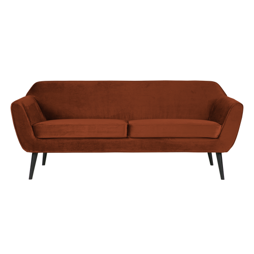 WOOOD 2-zits bank Rocco - Velvet - Roest - 75x187x82